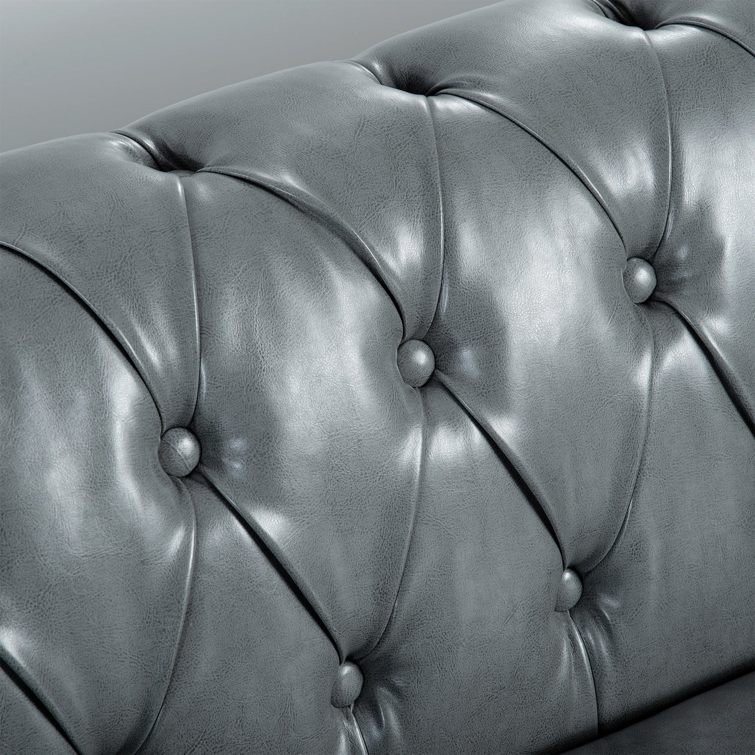 Rolled Arm Chesterfield 3 Seater Sofa-3