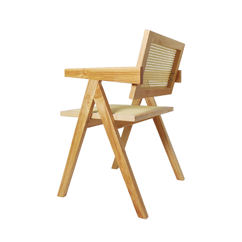 Rustic Natural Light Color Rattan Chair-5