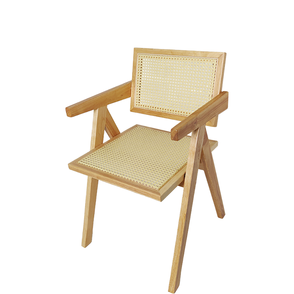 Rustic Natural Light Color Rattan Chair-0