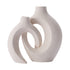 2Pcs Nordic Ceramic Vase Snuggle Set in White Matte-0