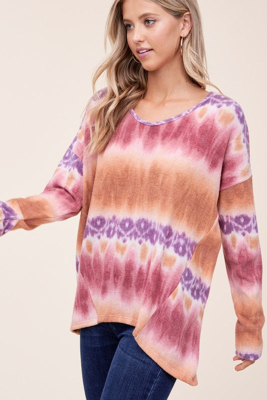 TIE DYE PRINT BOXY TOP