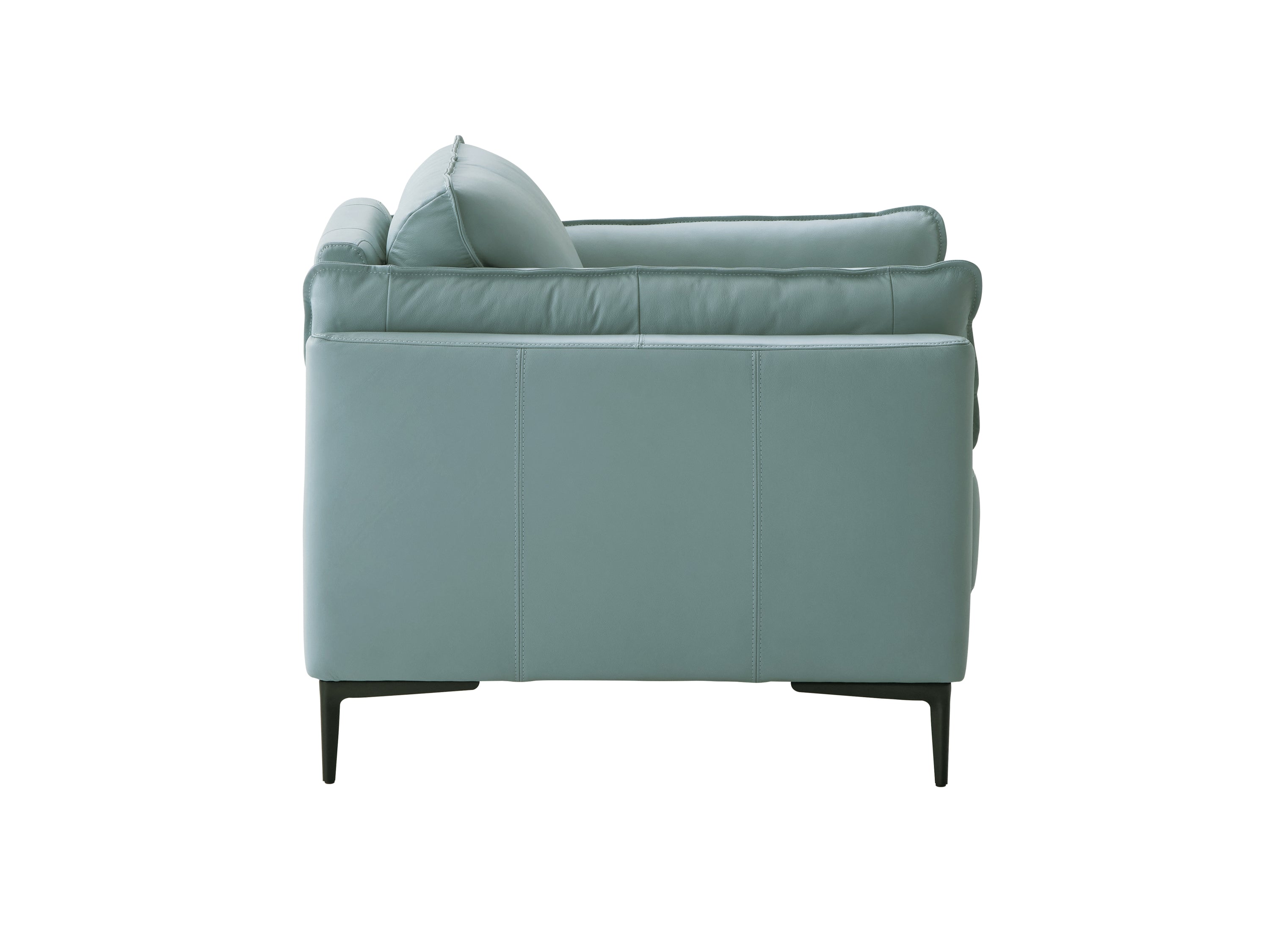 ACME Mesut Chair in Light Blue Top Grain Leather-3