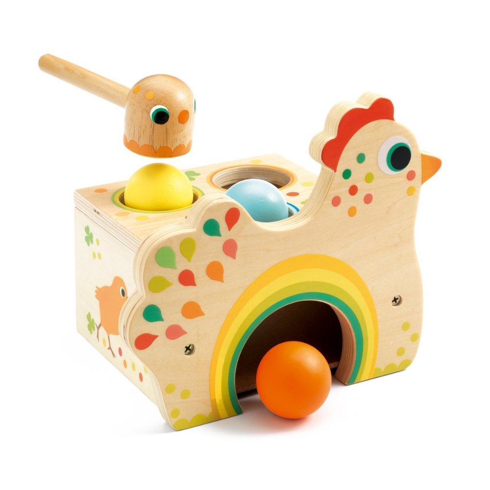 Early Learning: Tapatou Chicken Wooden Tapping Game-0