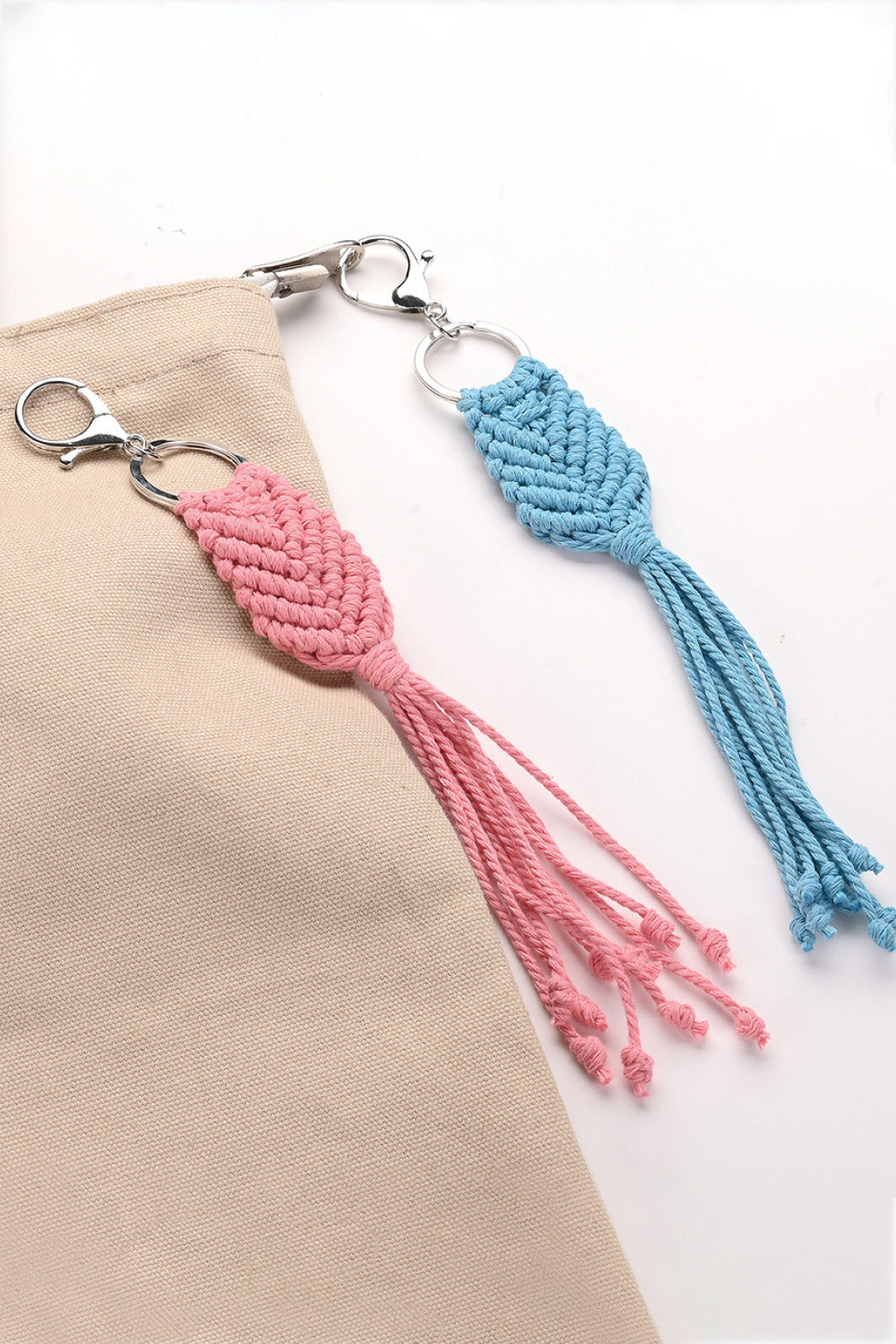 Assorted 4-Pack Handmade Fringe Keychain