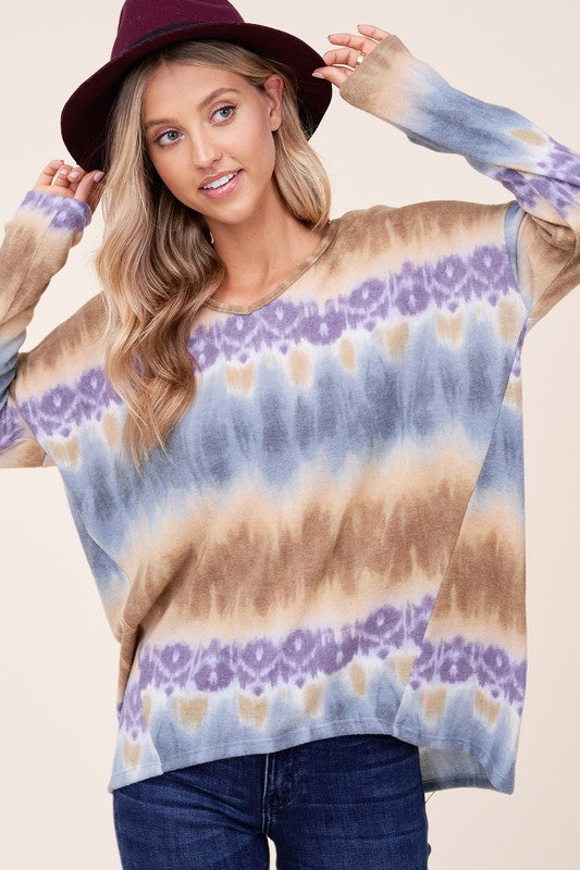 TIE DYE PRINT BOXY TOP