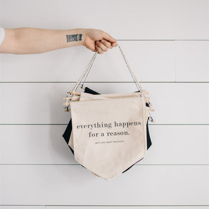 Everything happens for a reason Canvas Banner-0