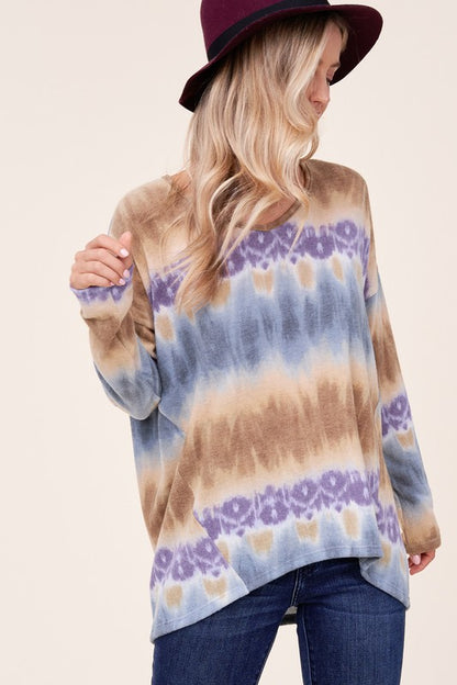 TIE DYE PRINT BOXY TOP