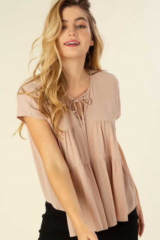 A line tiered blouse