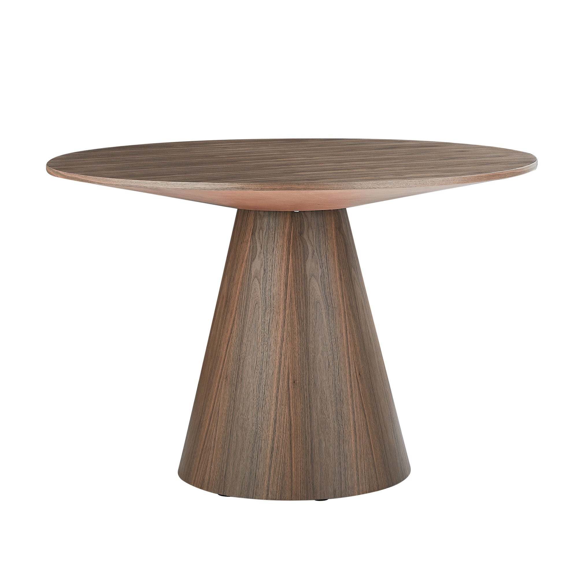 Round Modern Walnut Dining Table-1