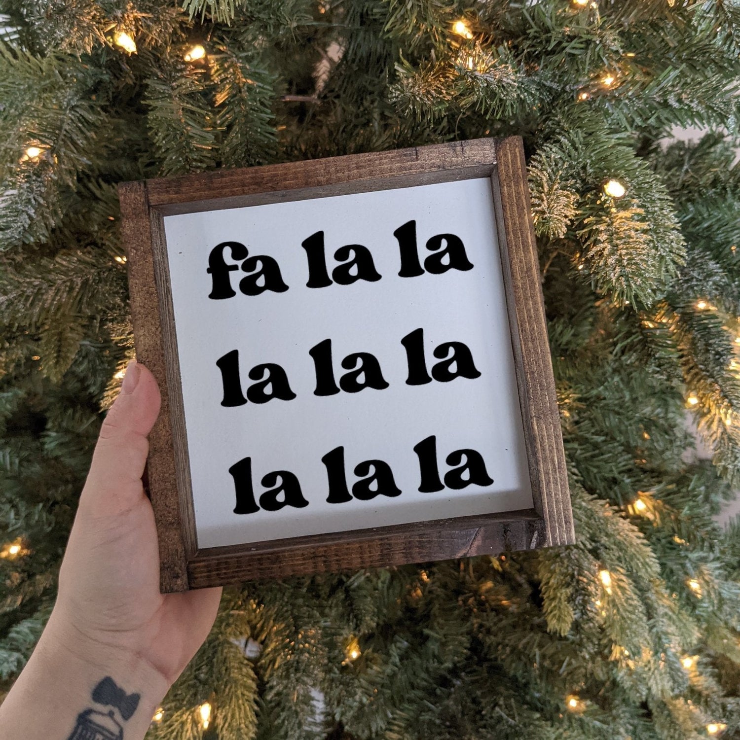 Fa la la la la Wood Sign-1