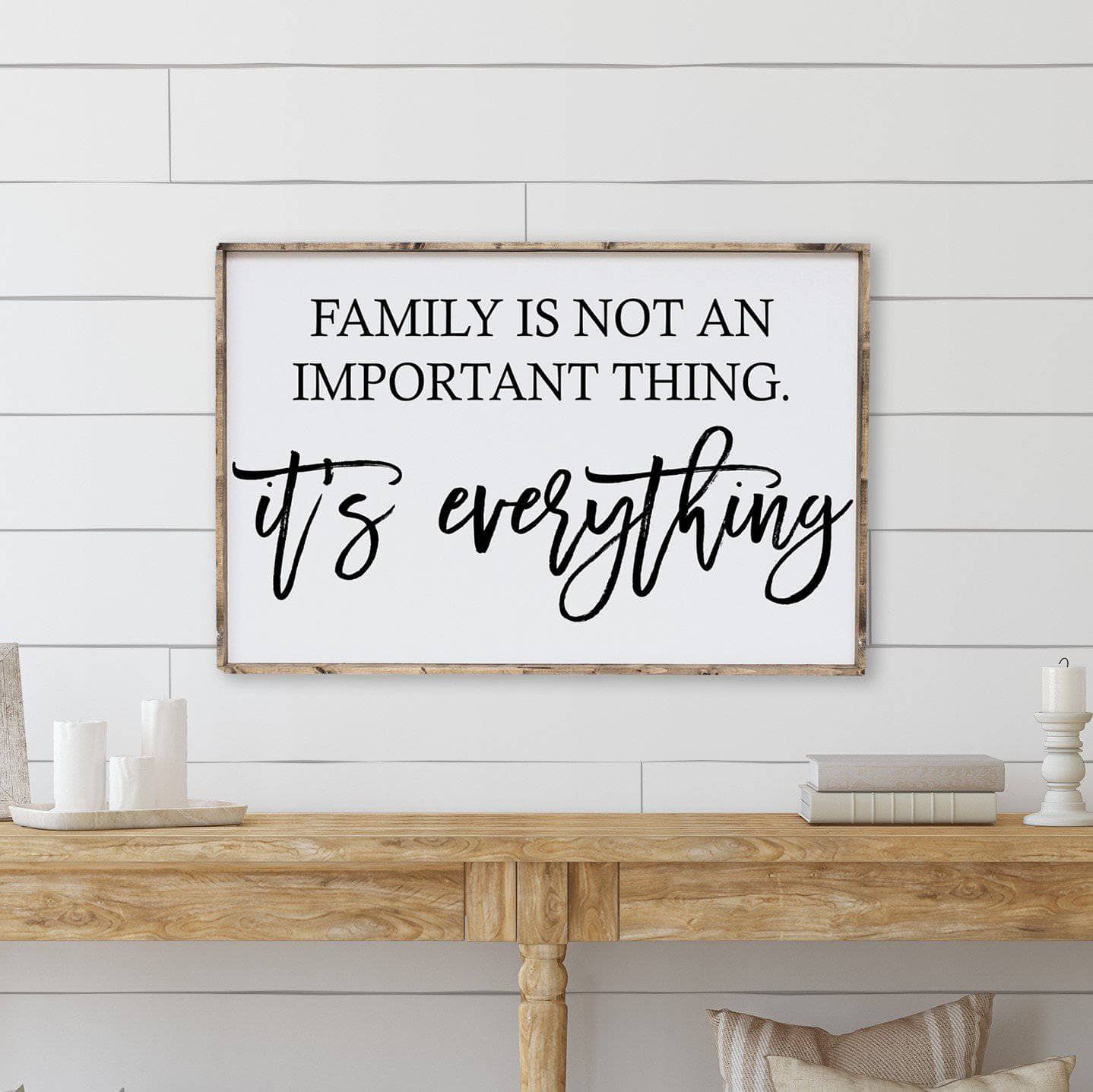 Family is Not an Important Thing Wood Sign-5