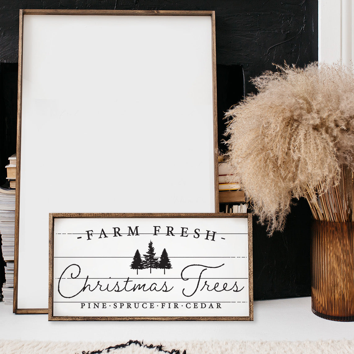 Farm Fresh Christmas Trees Wood Sign-1