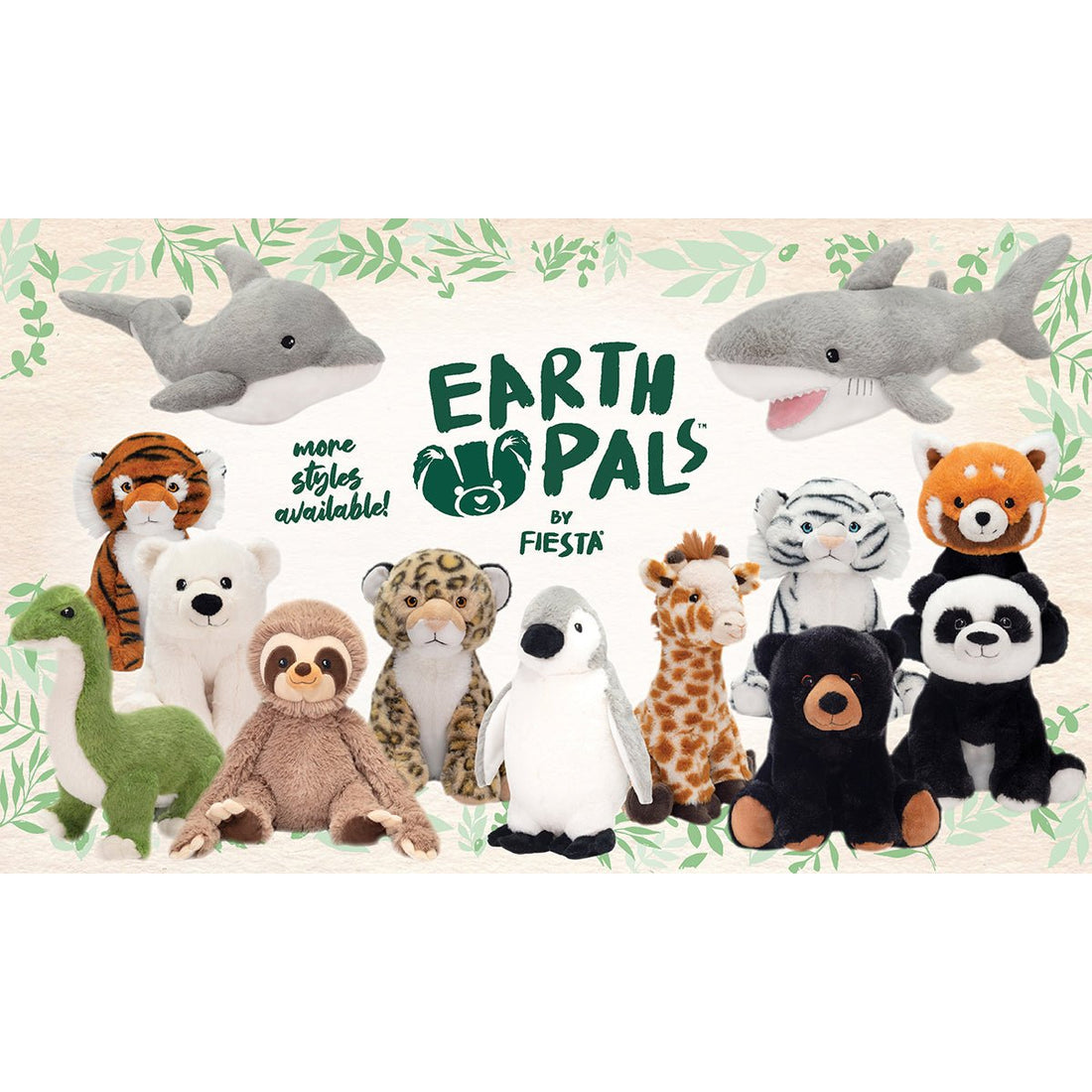 Fiesta Toys Earth Pals 10&quot; Leopard Plush-1