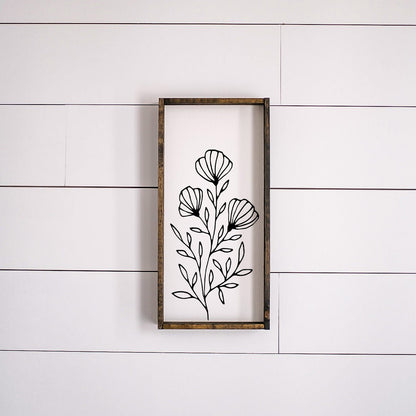 Flower Bouquet Wood Sign-2