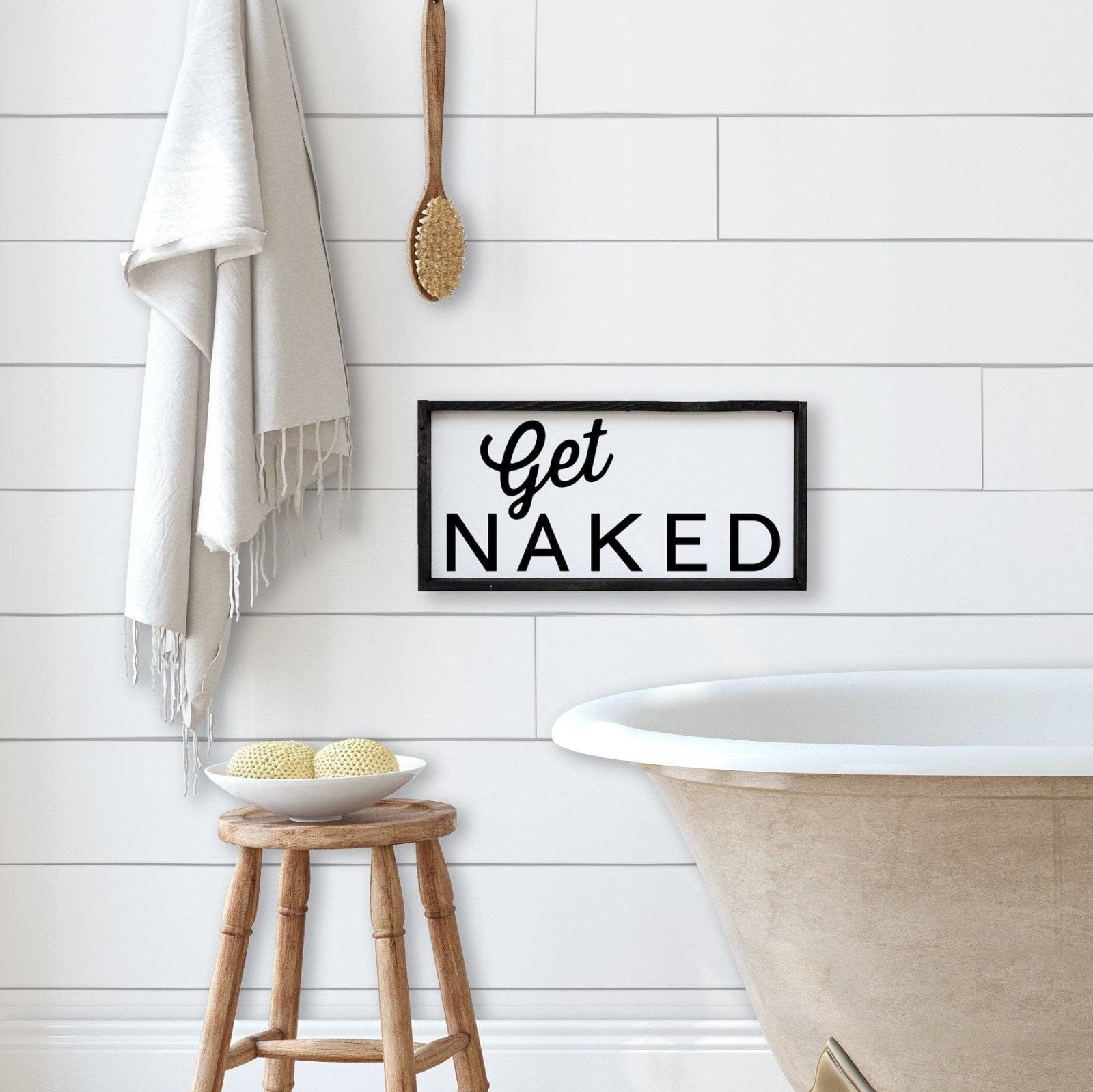 Get Naked Wood Sign-9