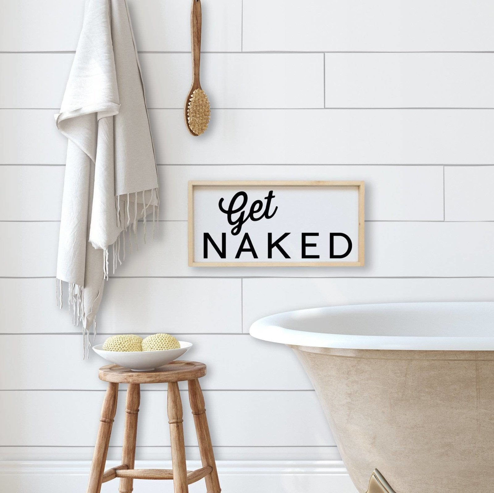 Get Naked Wood Sign-12