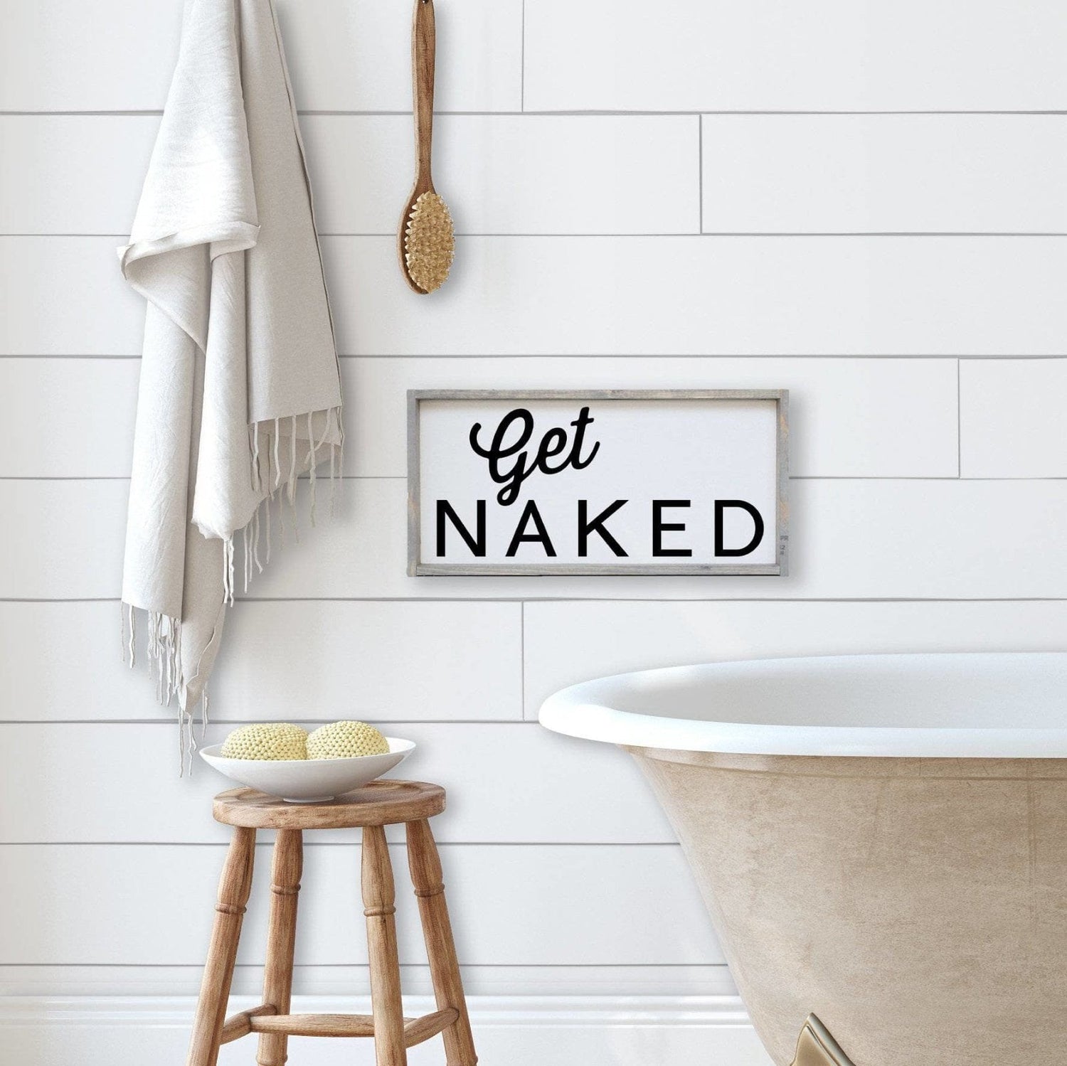 Get Naked Wood Sign-4