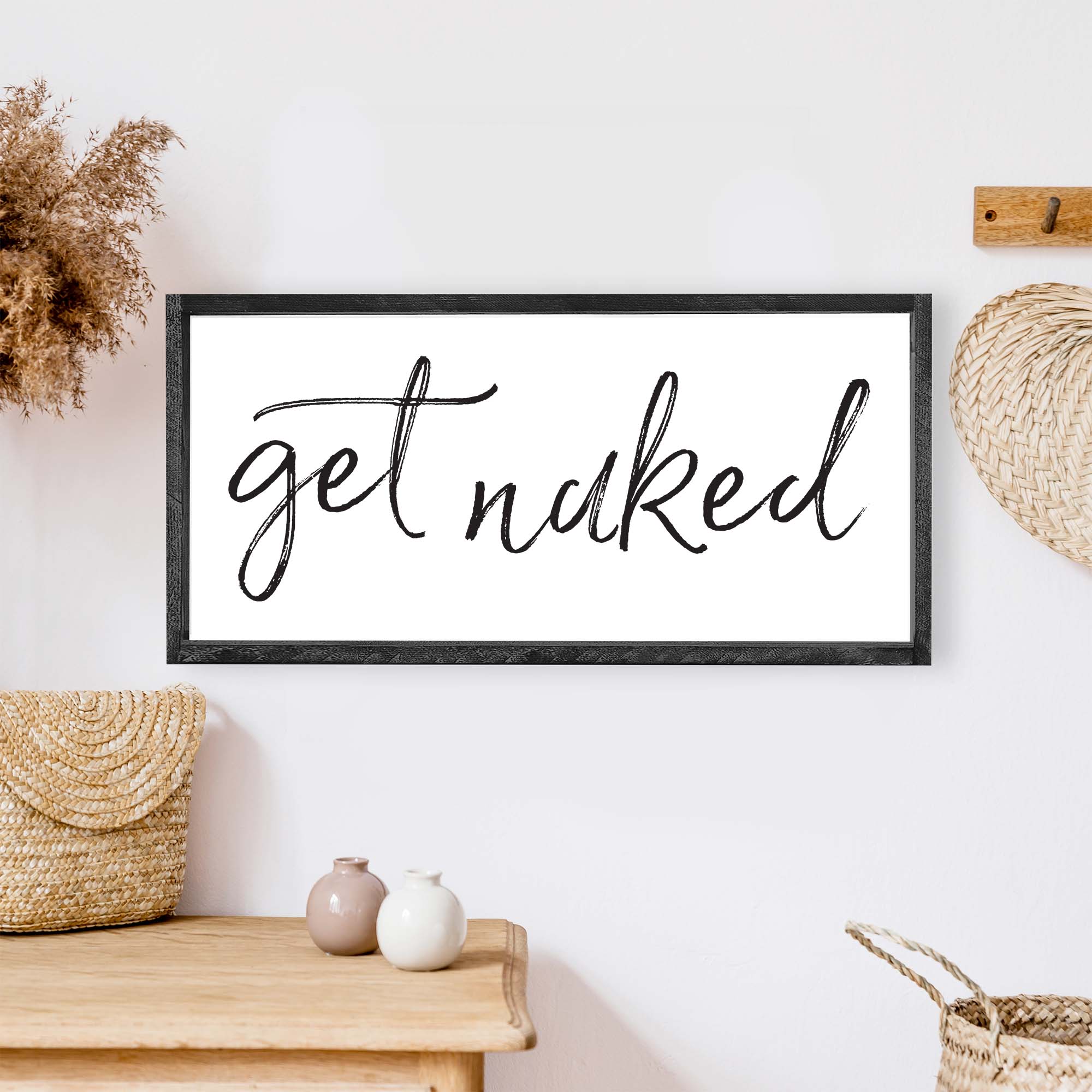 Get Naked Wood Sign-1