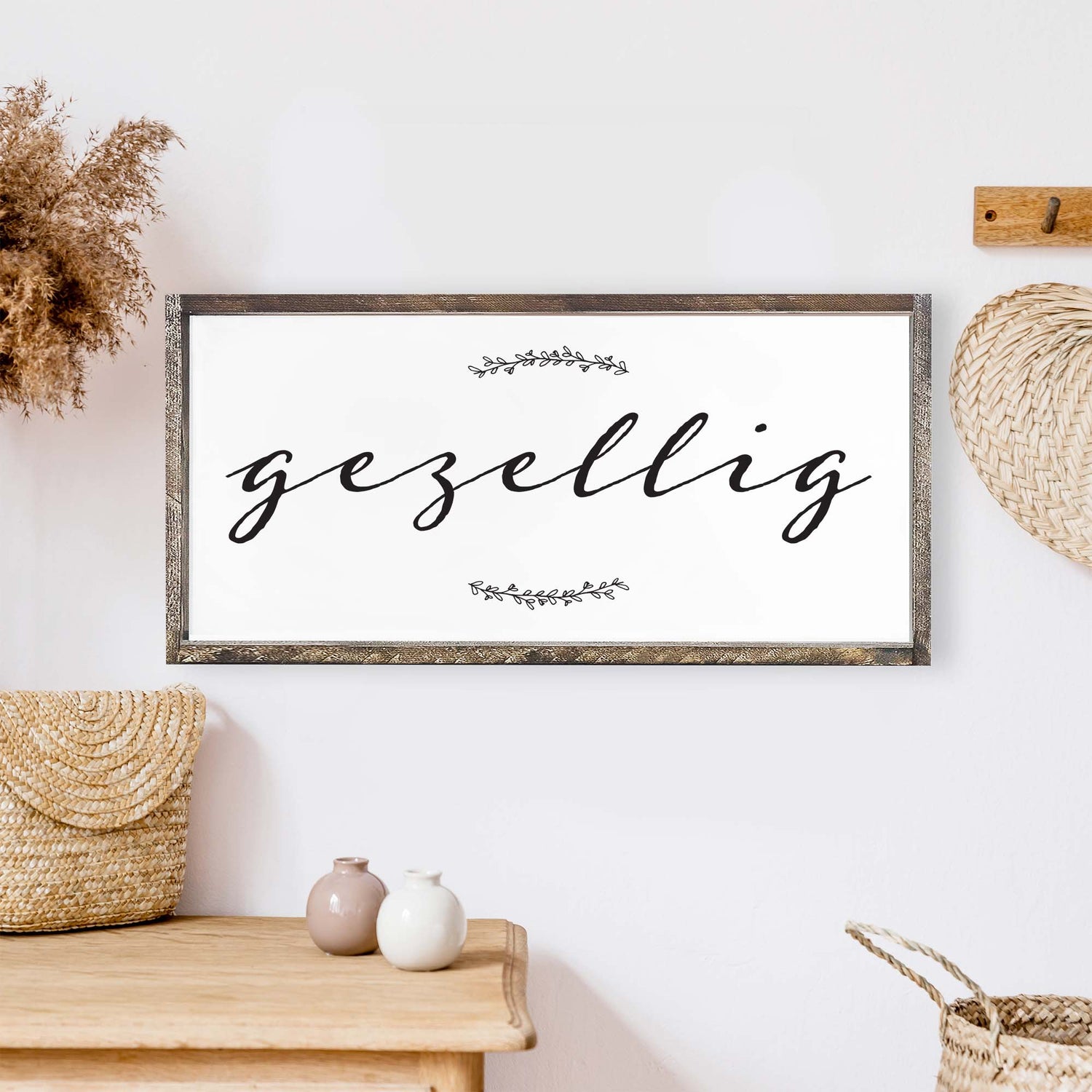 Gezellig Wood Sign-0