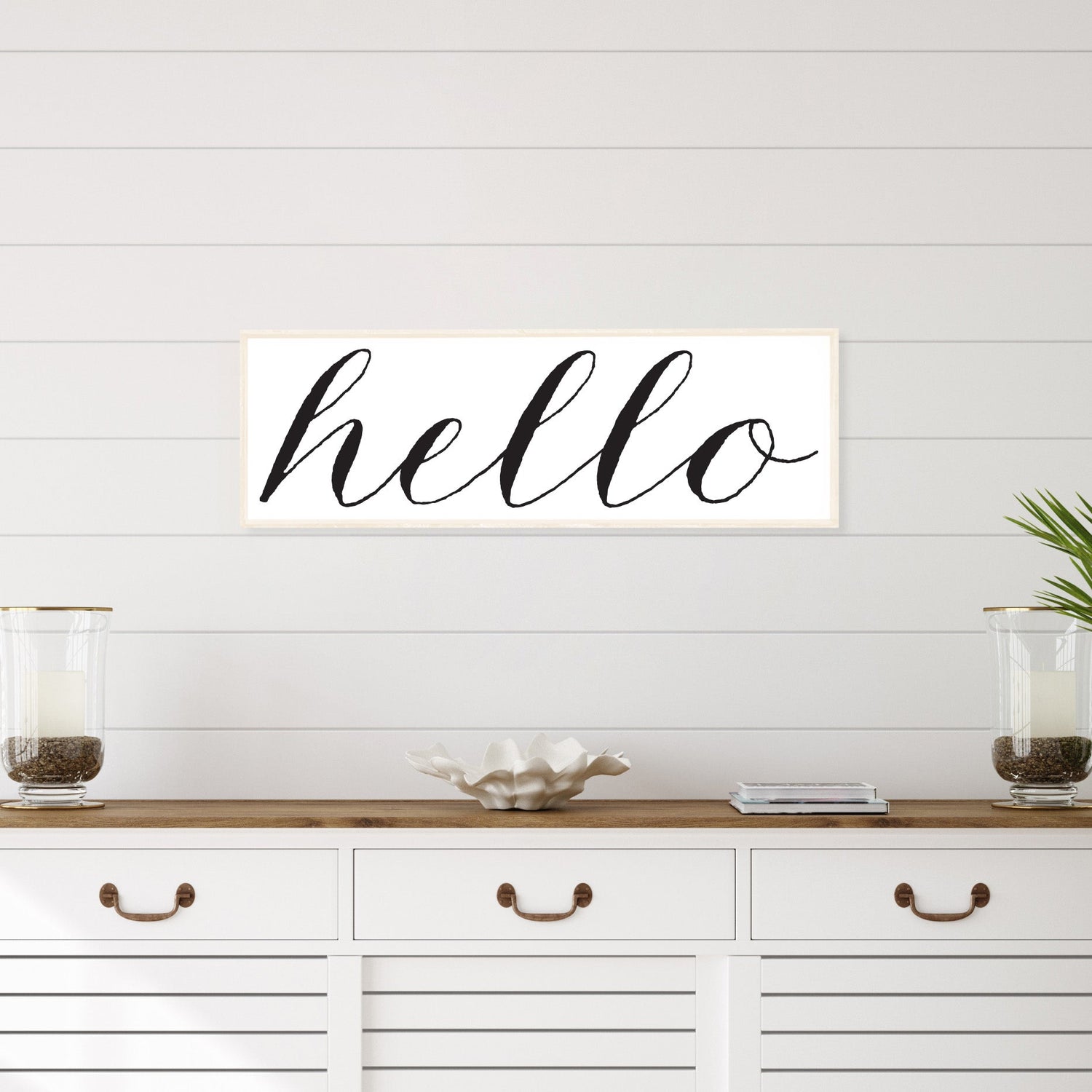 Hello Large Wood Sign-4