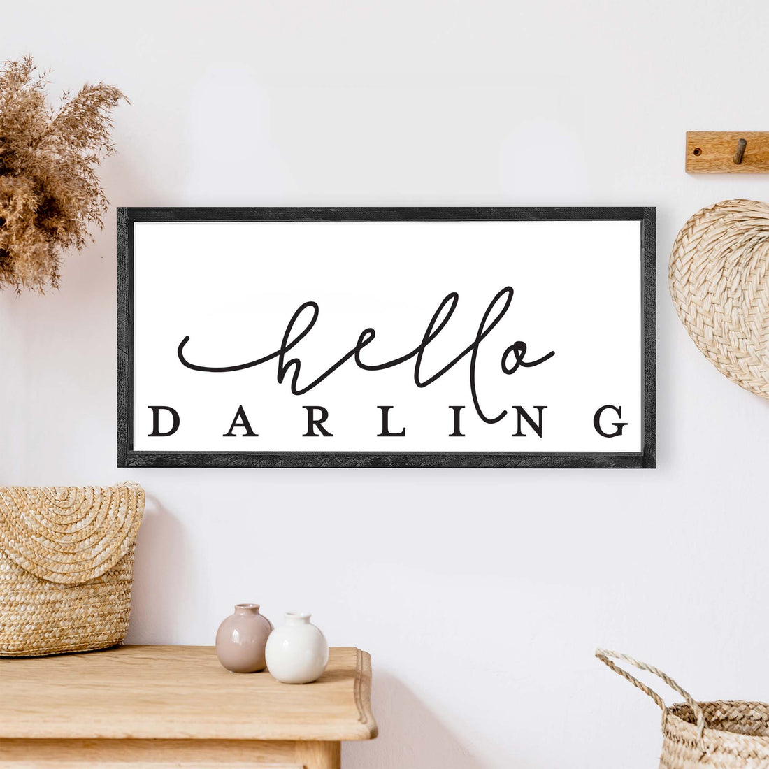 Hello Darling Wood Sign-1