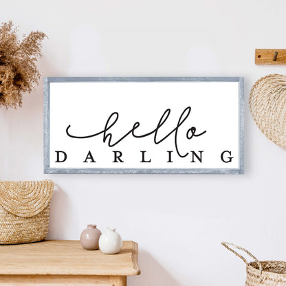 Hello Darling Wood Sign-2