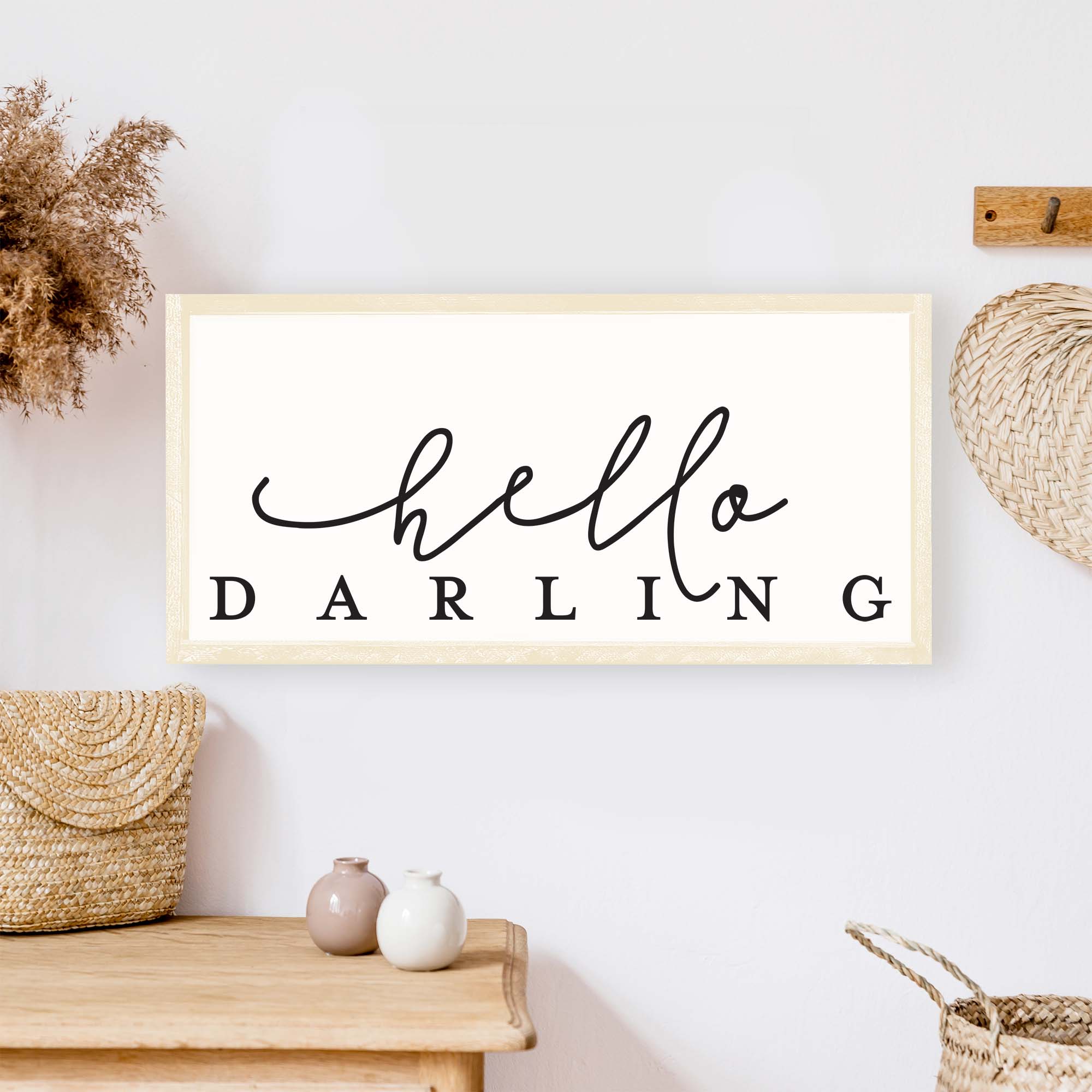 Hello Darling Wood Sign-3