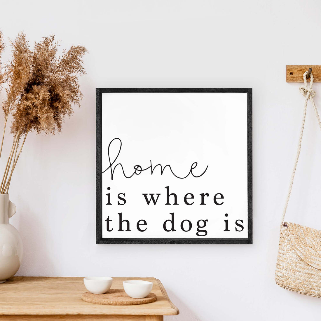 Home Is Where The Dog Is Wood Sign-1