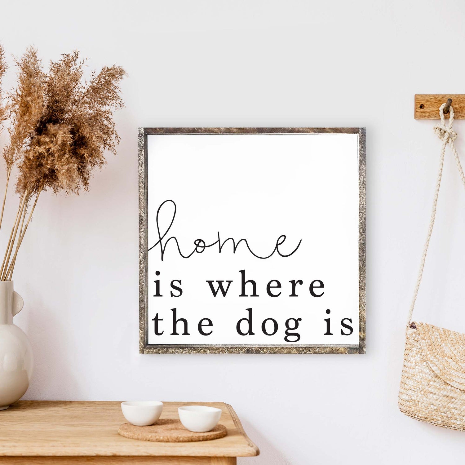 Home Is Where The Dog Is Wood Sign-2