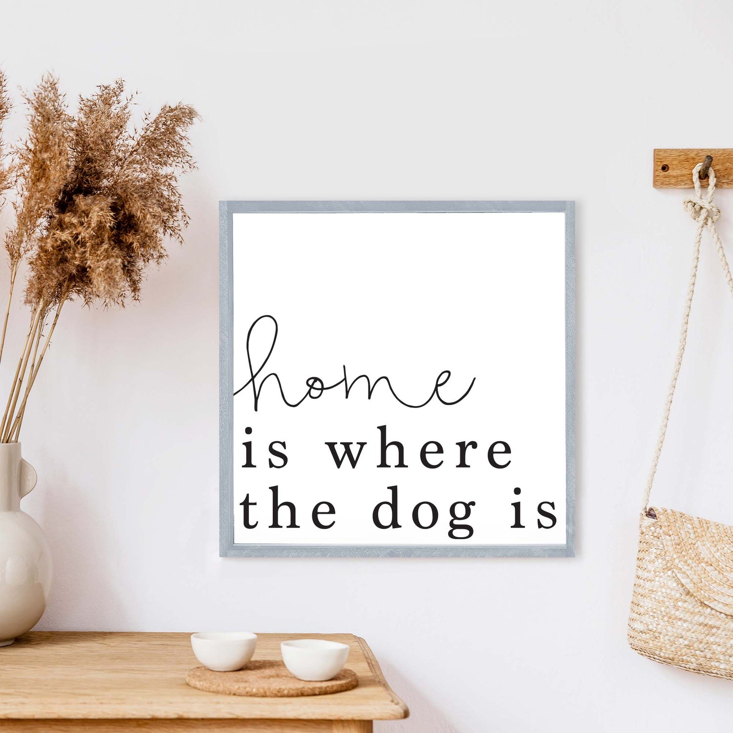 Home Is Where The Dog Is Wood Sign-3