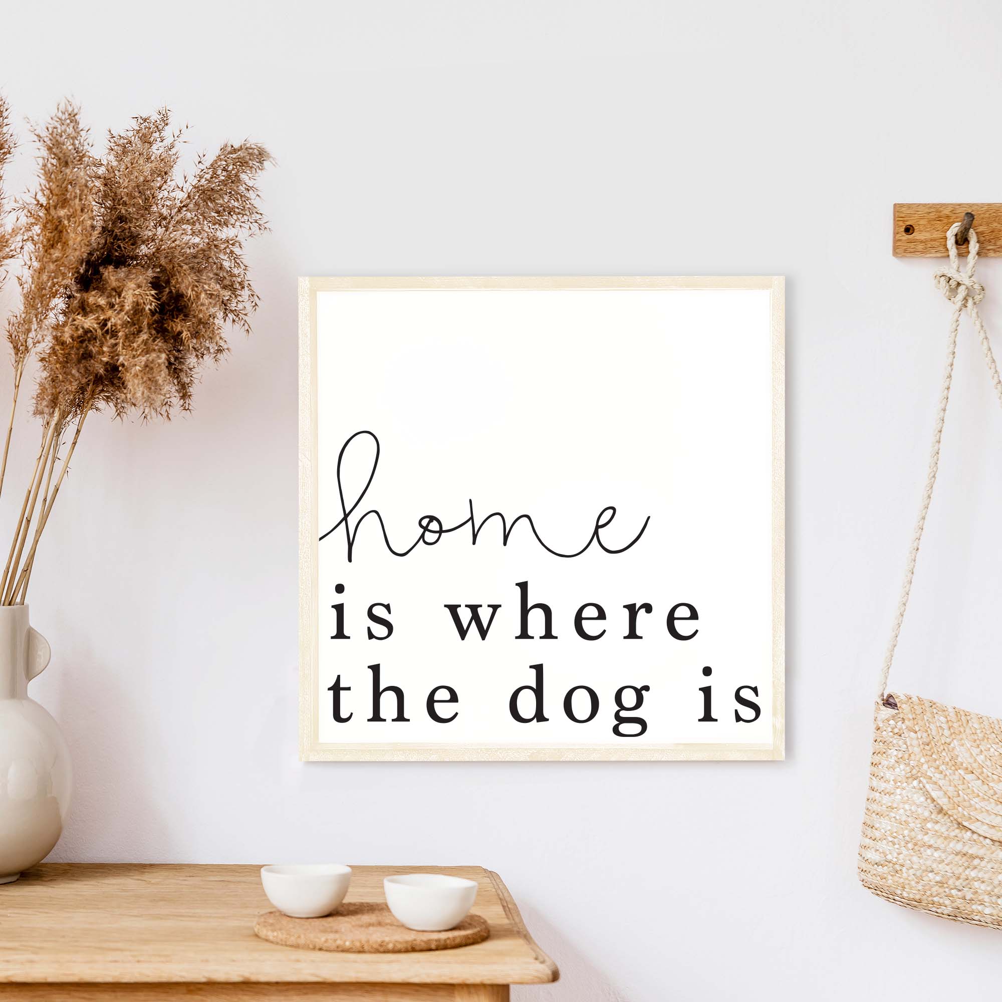 Home Is Where The Dog Is Wood Sign-4