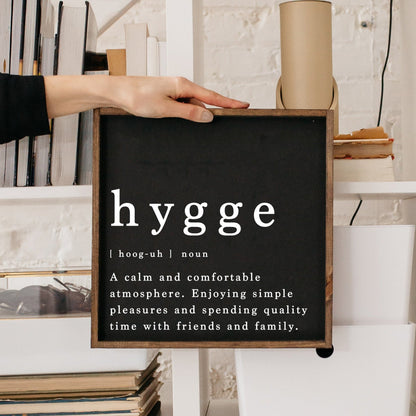 Hygge Definition Wood Sign-0