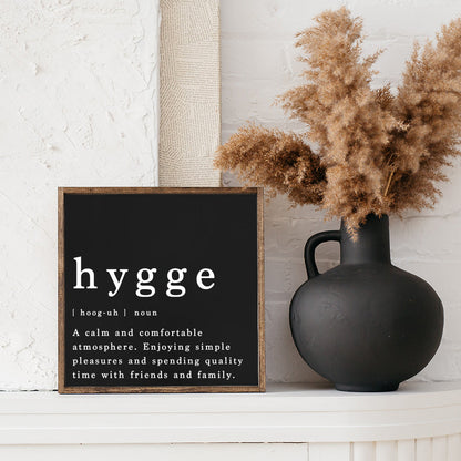 Hygge Definition Wood Sign-1