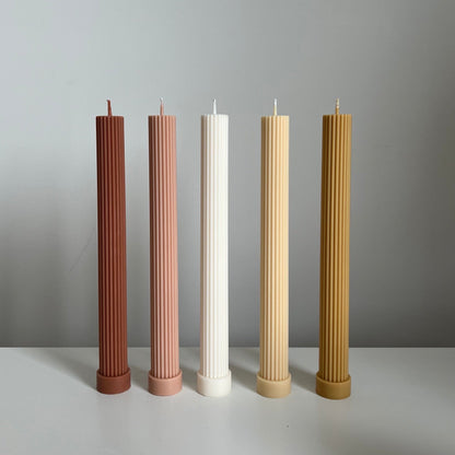 Bulk Ribbed Taper Candles-8