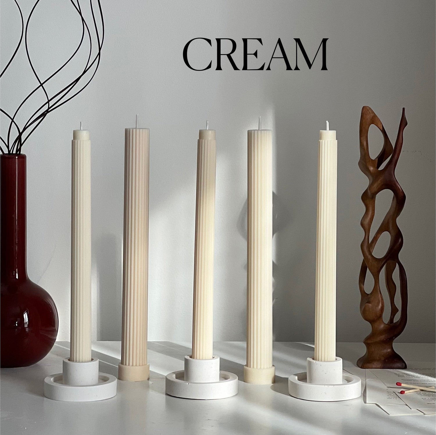 Bulk Ribbed Taper Candles-3