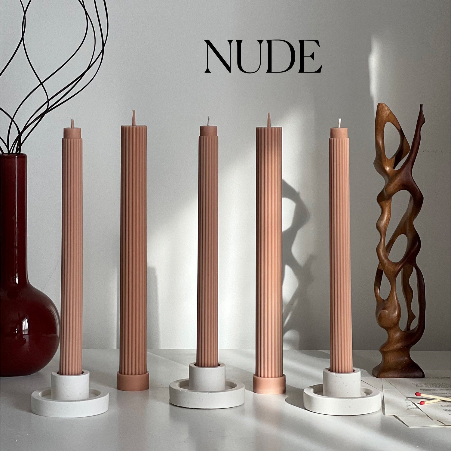 Bulk Ribbed Taper Candles-2