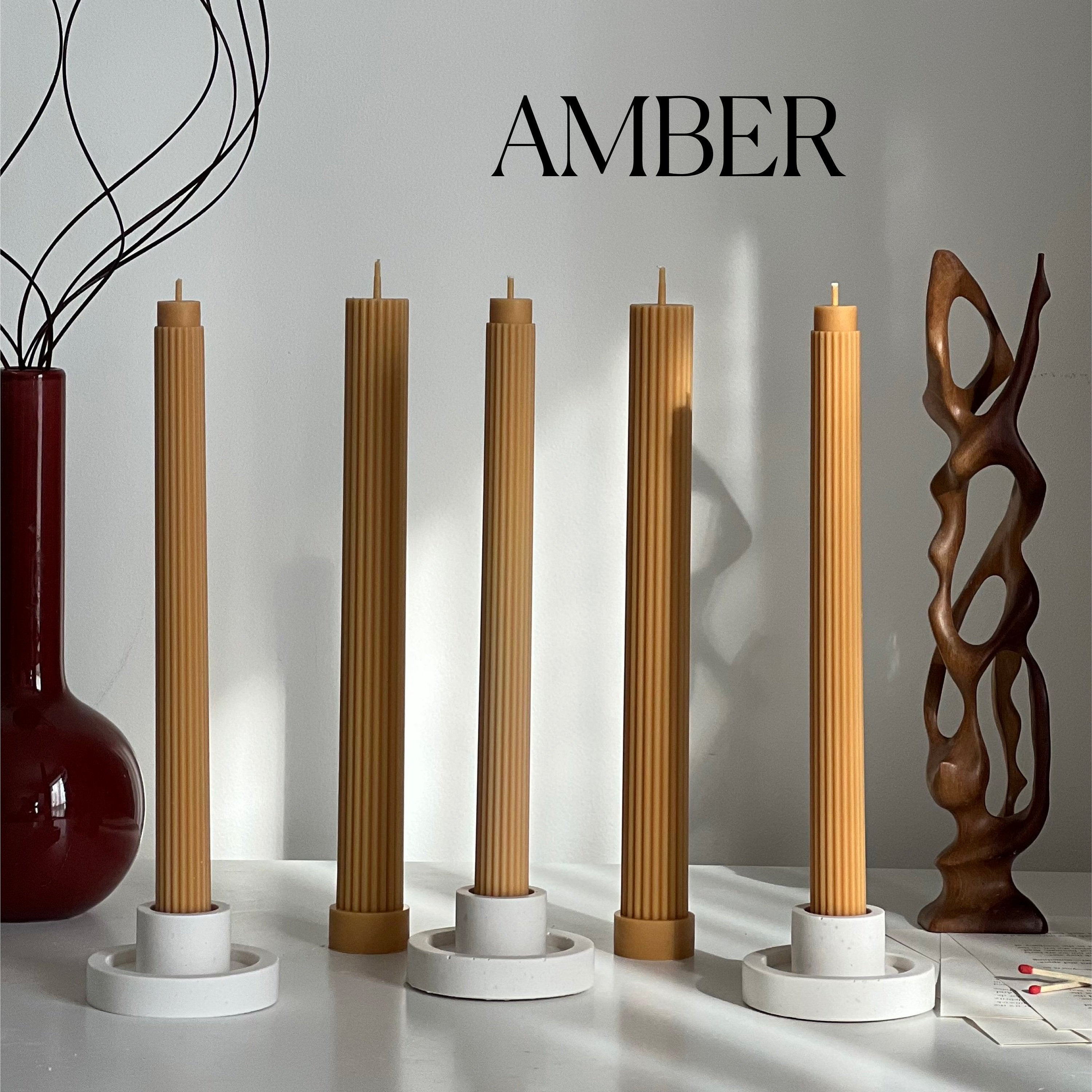 Bulk Ribbed Taper Candles-5