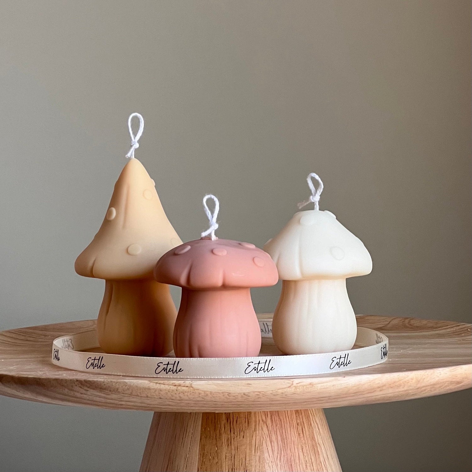 Cute Mushrooms Candle Set-0