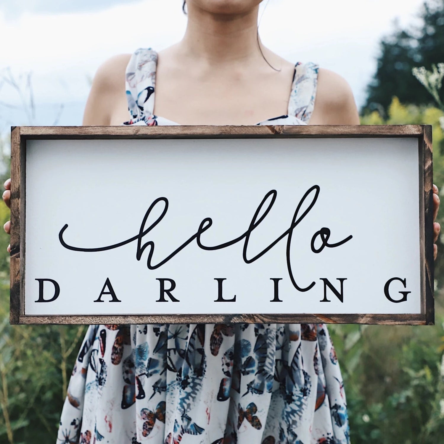 Hello Darling Wood Sign-6