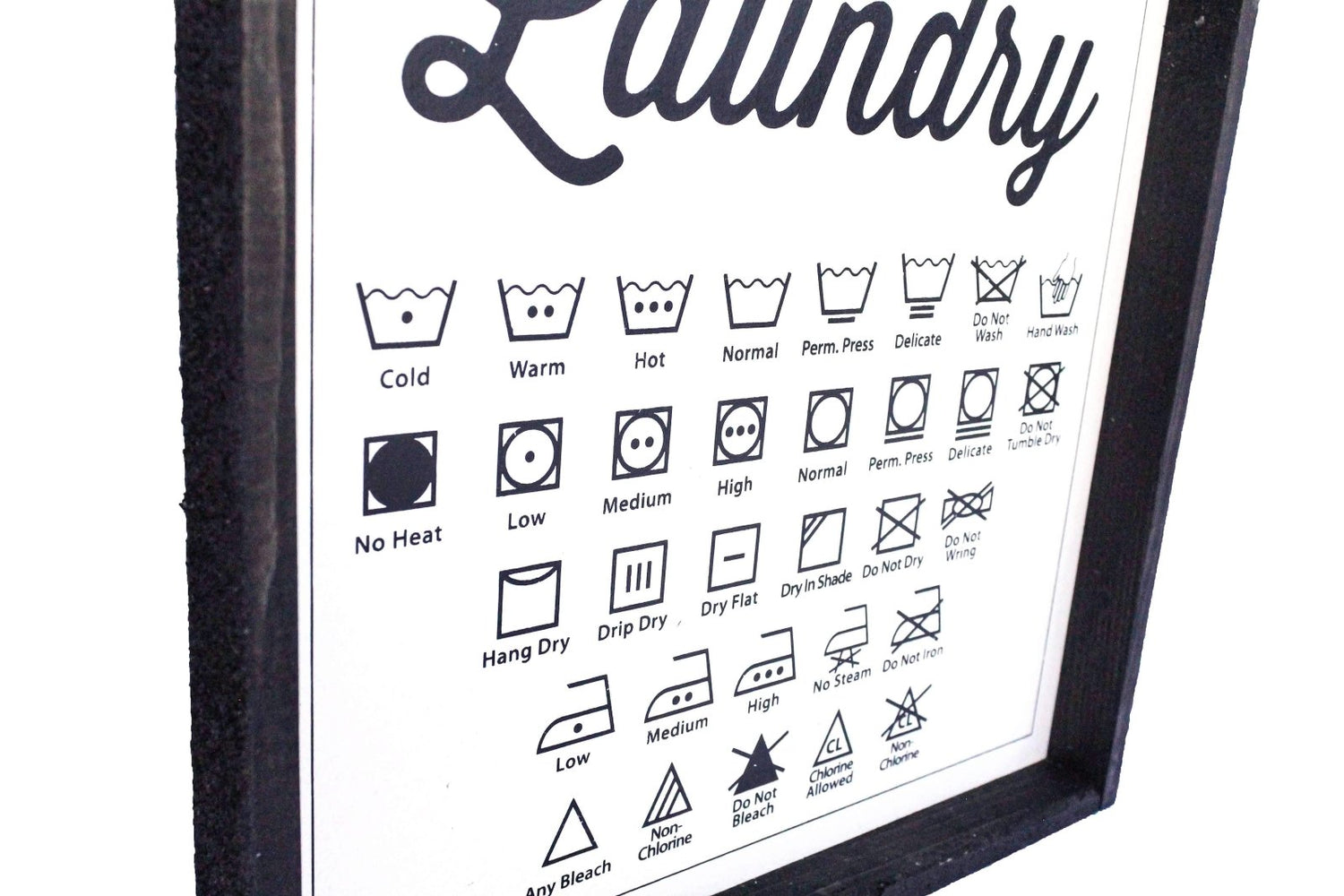 Laundry Symbols Wood Sign-17