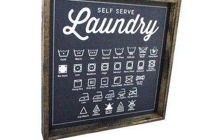 Laundry Symbols Wood Sign-3