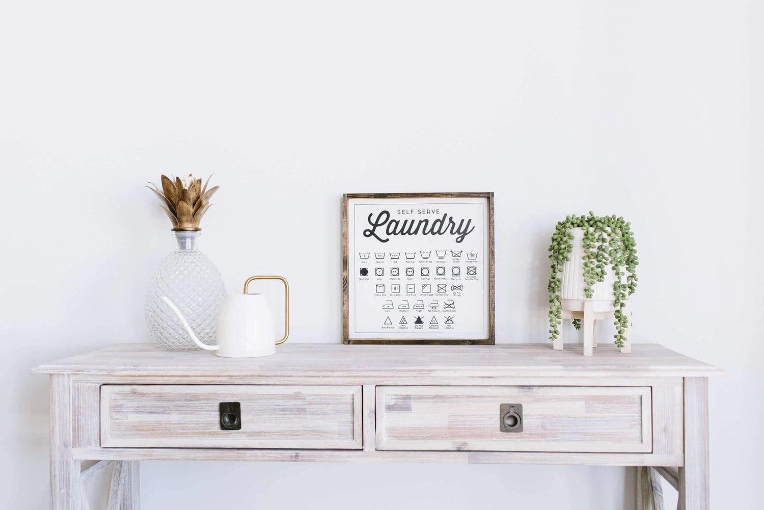 Laundry Symbols Wood Sign-23