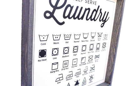 Laundry Symbols Wood Sign-20