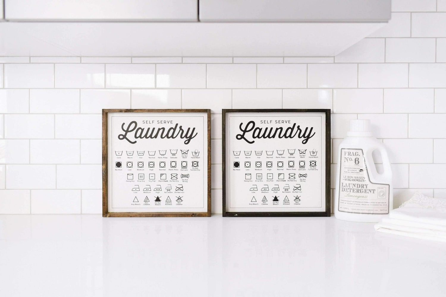 Laundry Symbols Wood Sign-26