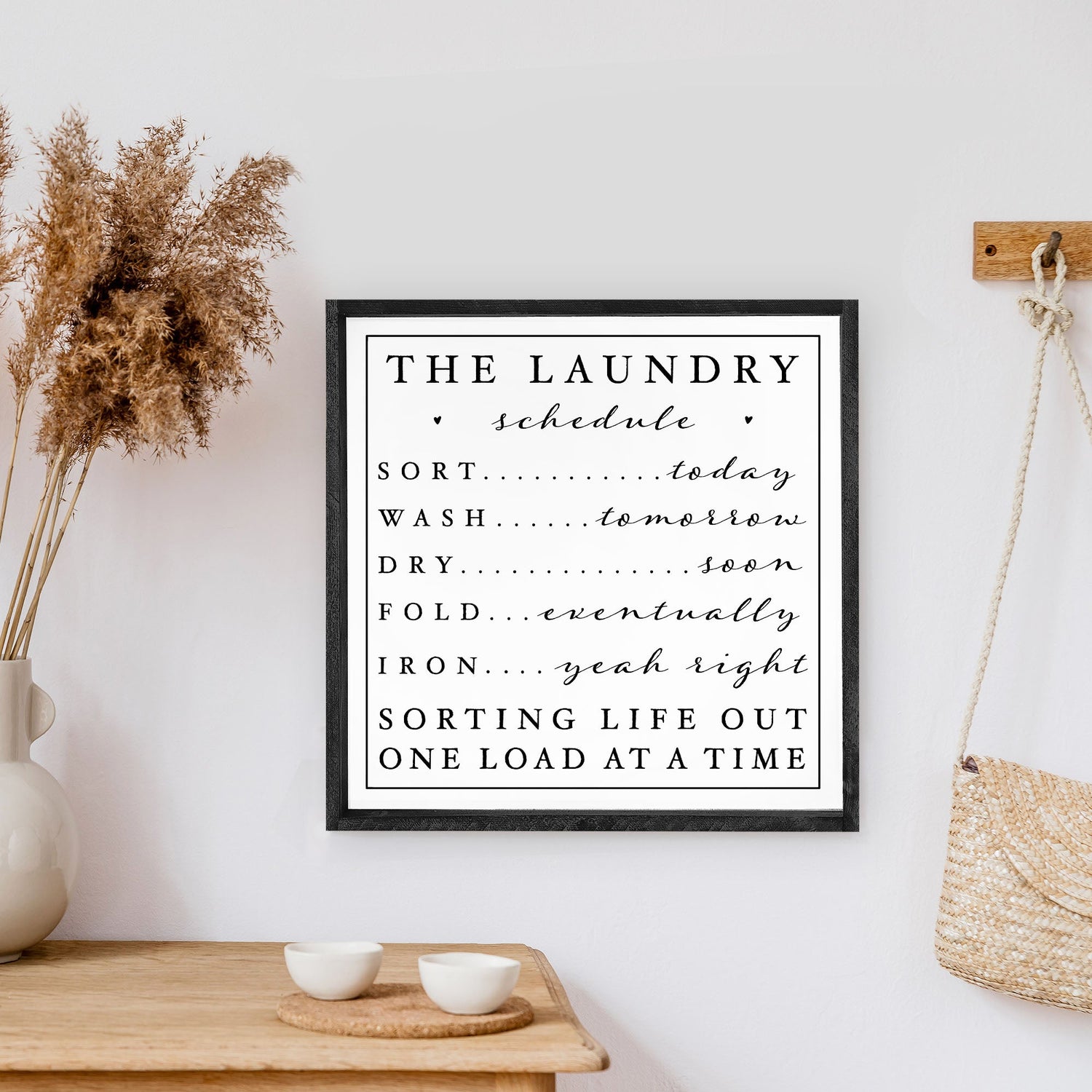 The Laundry Schedule Wood Sign-1