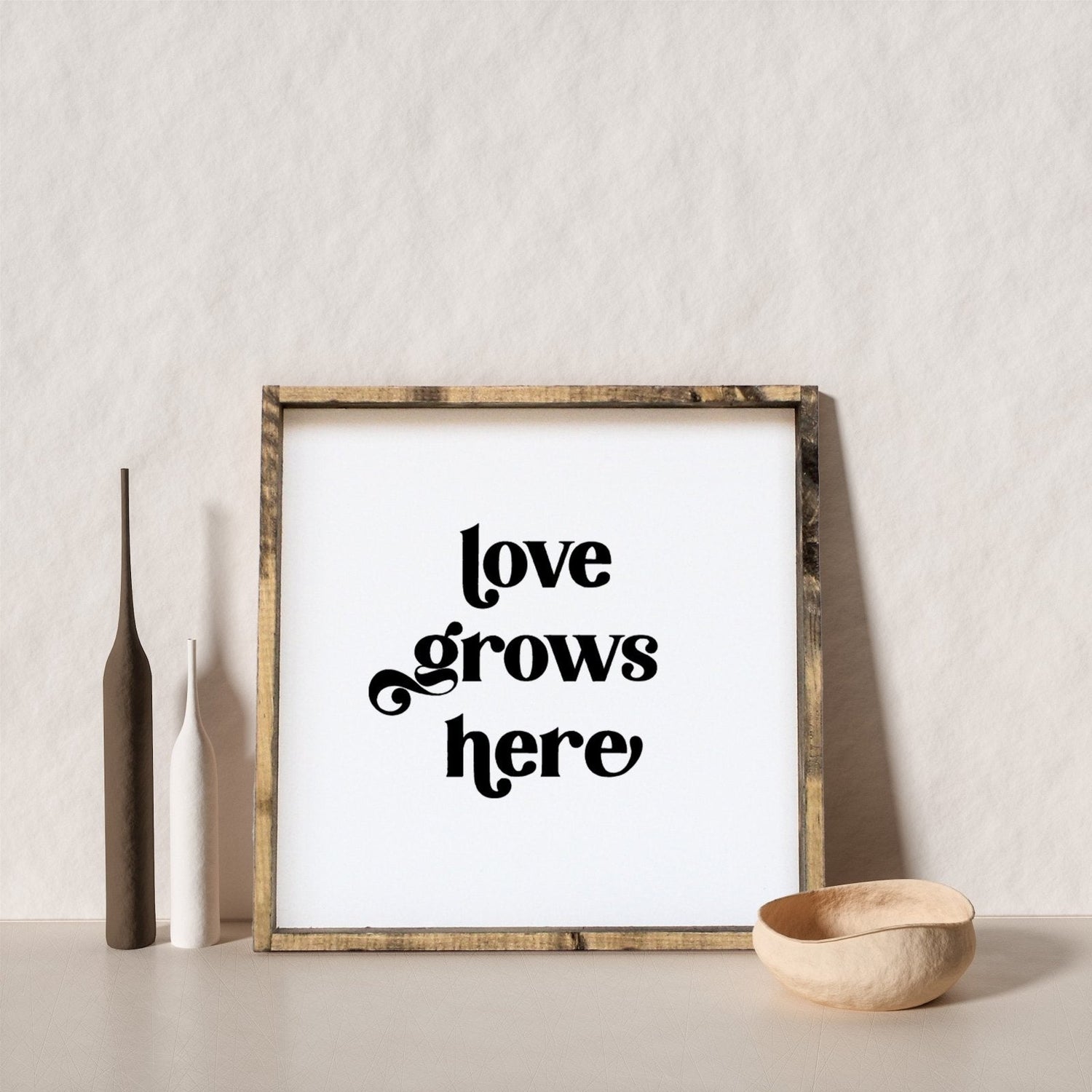 Love Grows Here Wood Sign-1