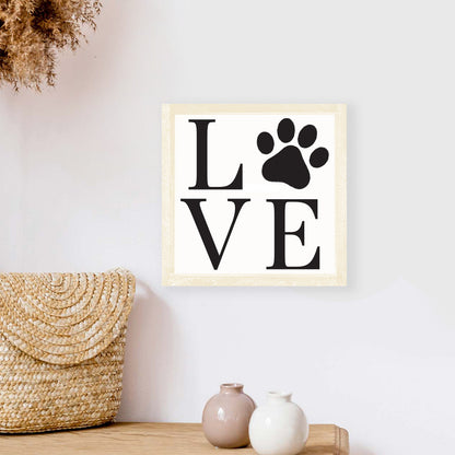 Dog Paw Love Wood Sign-3