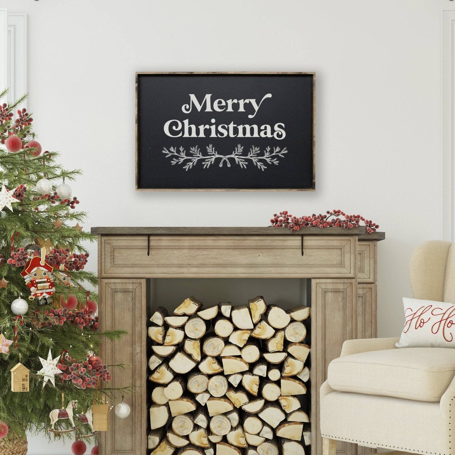 Merry Christmas Large Wood Sign-2