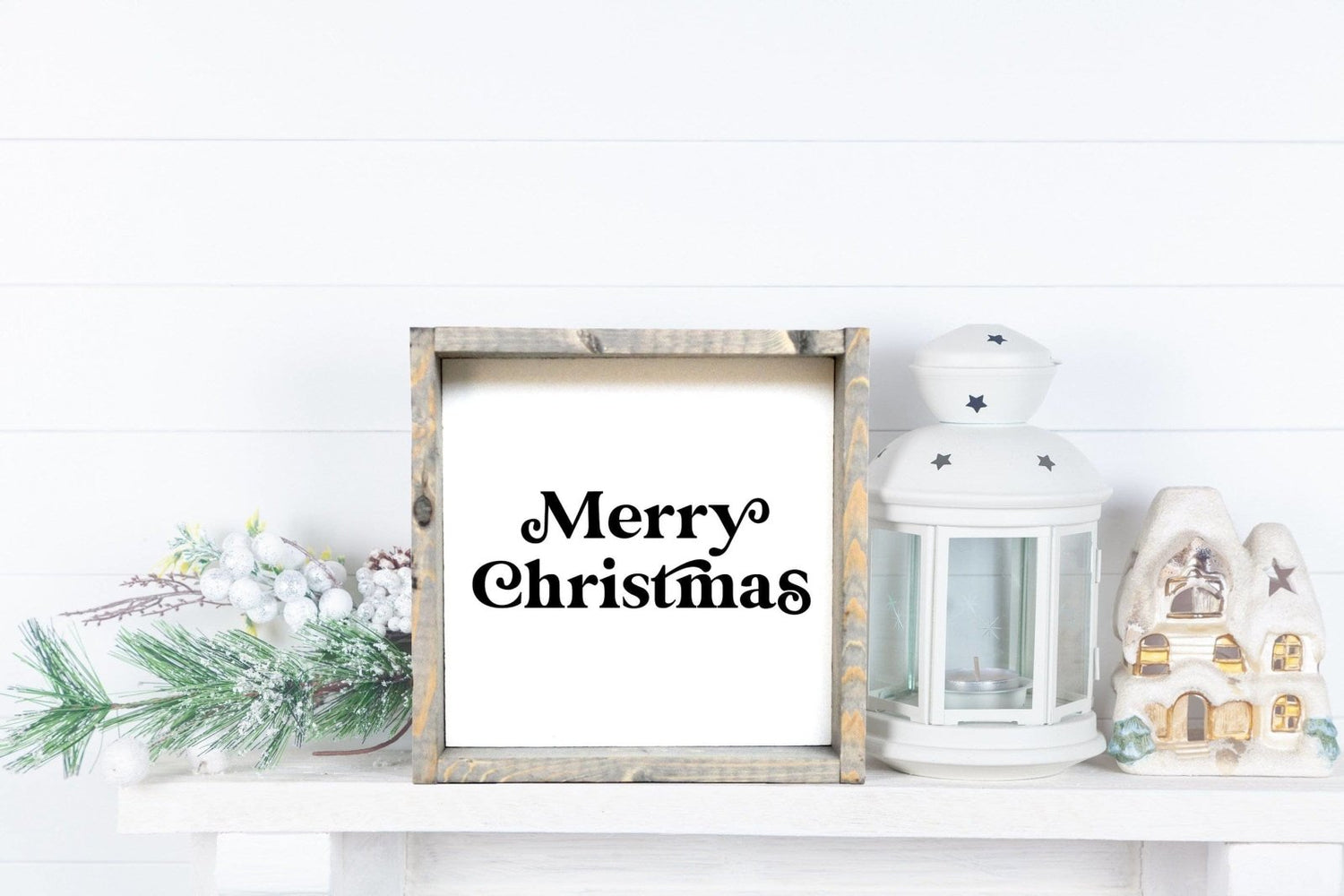 Merry Christmas Mini Wood Sign-3