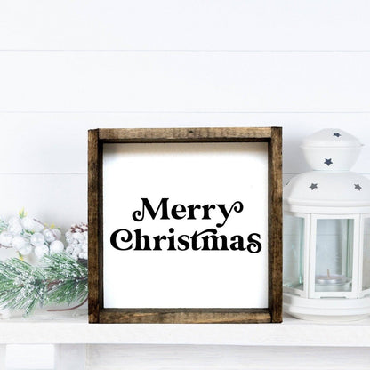 Merry Christmas Mini Wood Sign-1